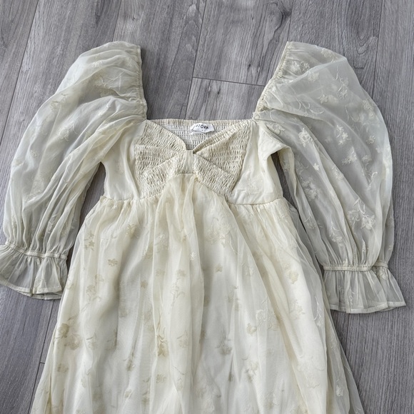 Anthropology Storia Babydoll Soft Yellow Floral Dress - Picture 3 of 8